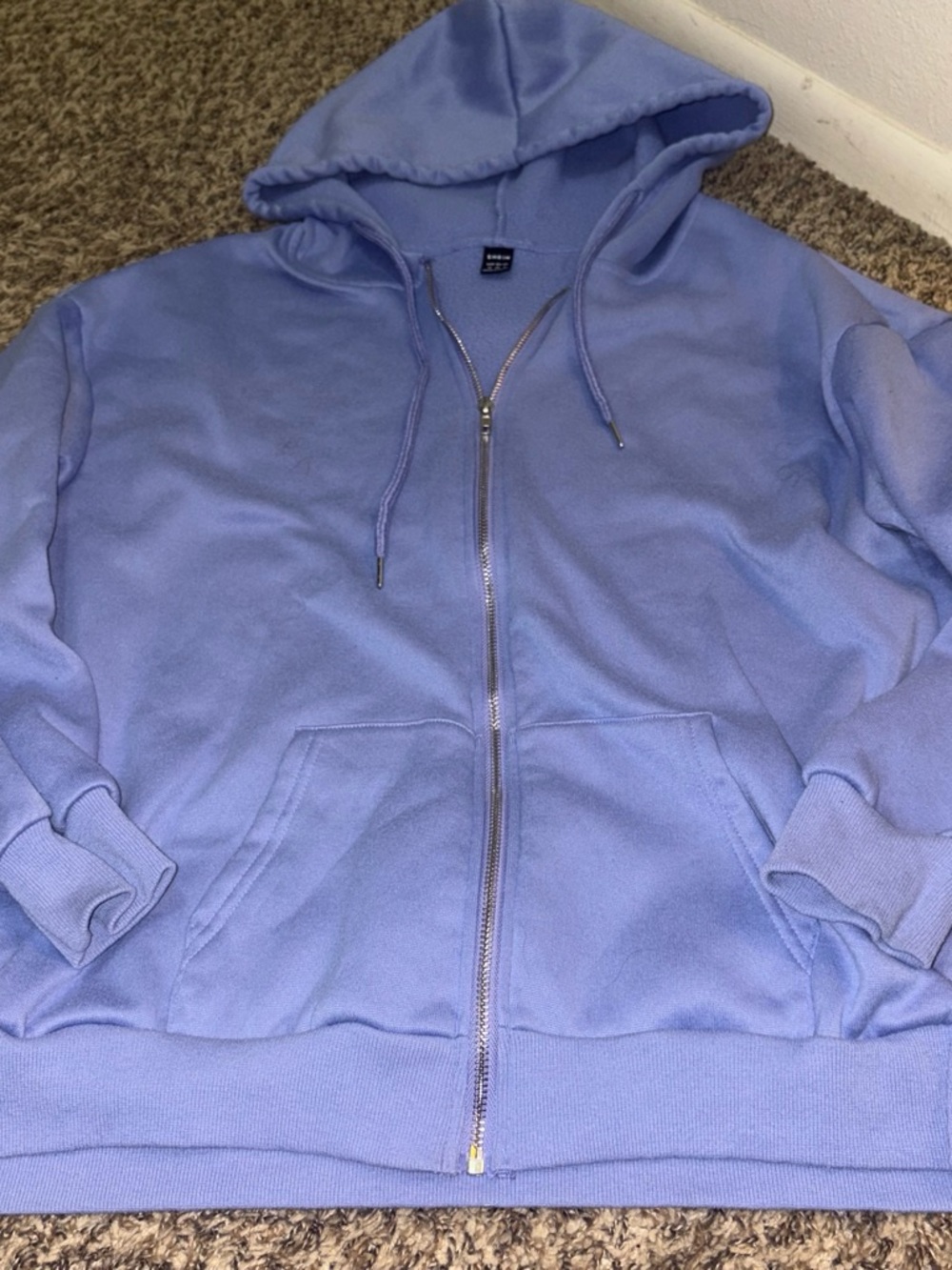 SHEIN Lavender Zip-Up Hoodie